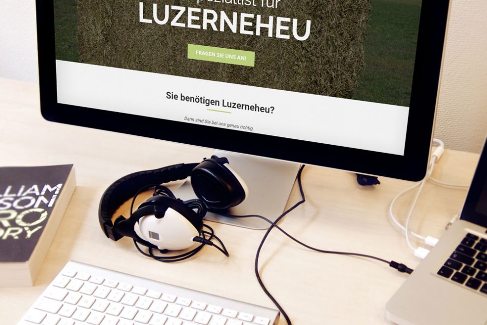 Webdesign Luzerneheu Schreibtisch