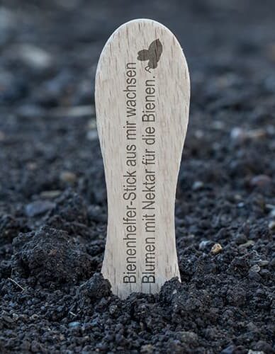 Bienenhelfer-Stick mit Logo als Werbeartikel