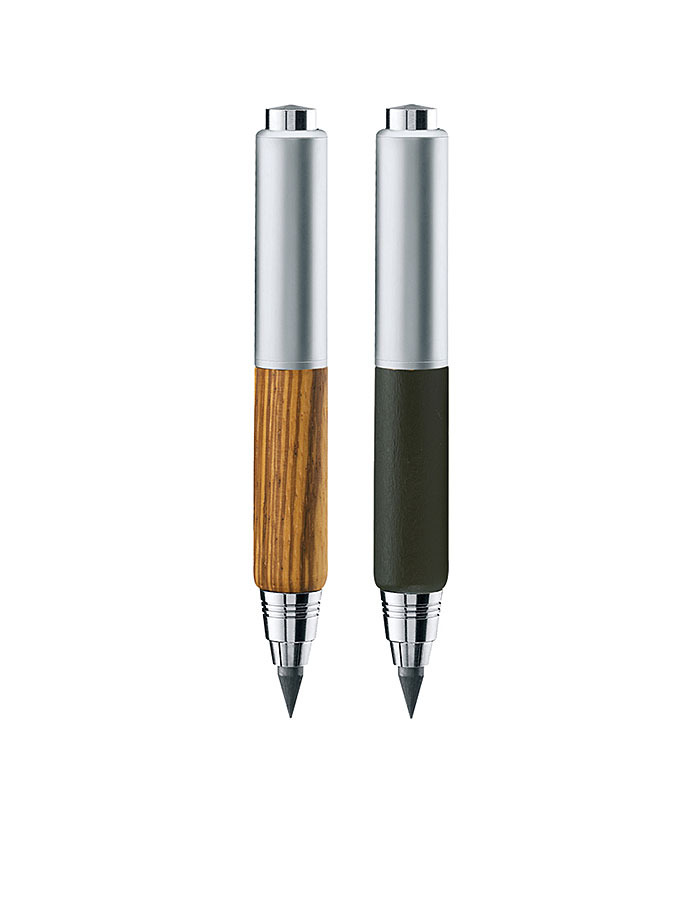 Fallminenstift Grip nature mit Griffzone aus Zebrano oder Walnuss