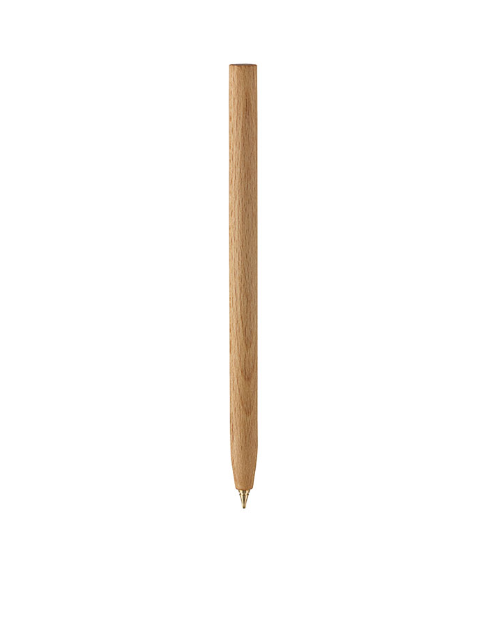 Holzkugelschreiber Origin aus Buche in Natur, Schwarz und Walnuss gebeizt, mit Logo bedruckbar