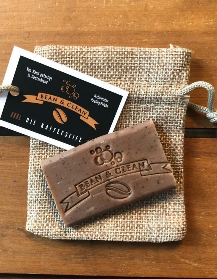 Kaffeeseife handmade mit Logo als Werbeartikel